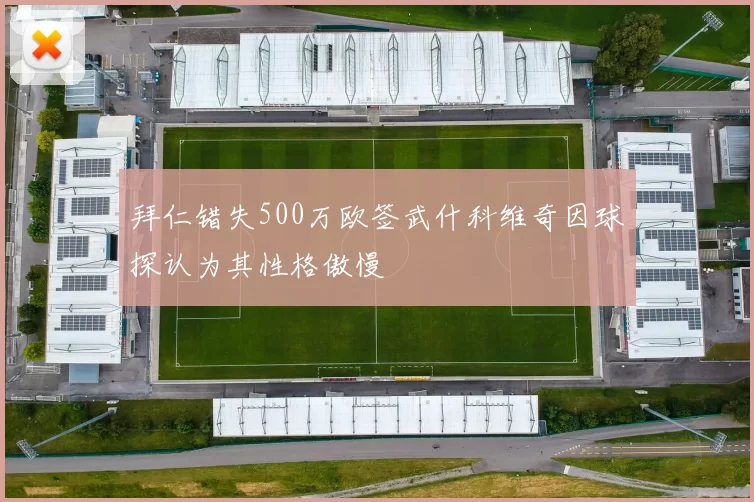 拜仁错失500万欧签武什科维奇因球探认为其性格傲慢